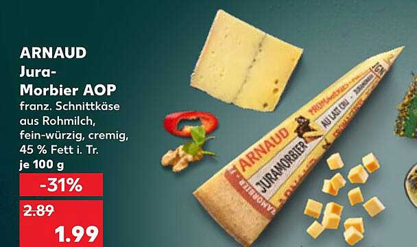 ARNAUD Jura-Morbier AOP - französischer Schnittkäse aus Rohmilch