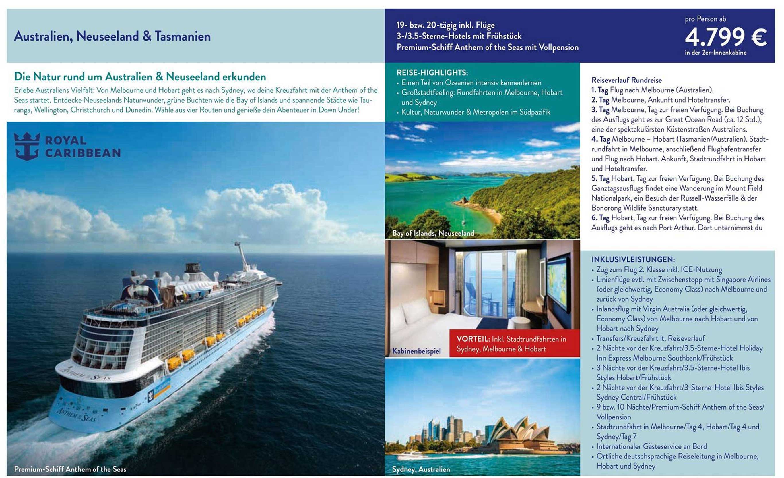 Australien, Neuseeland & Tasmanien