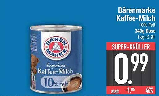 Bärenmarke Kaffee-Milch 10% Fett - 340g Dose