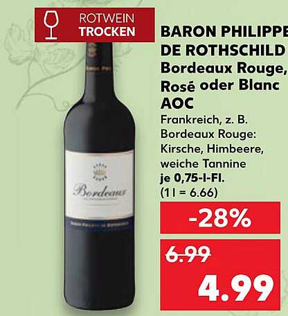 BARON PHILIPPE DE ROTHSCHILD Bordeaux Rouge, Rosé oder Blanc AOC