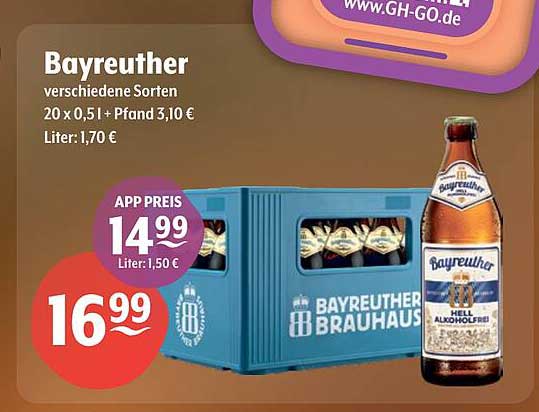 Bayreuther - verschiedene Sorten (20 x 0,5 l)