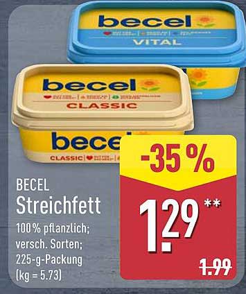 BECEL Streichfett 225 g - 35% Rabatt!