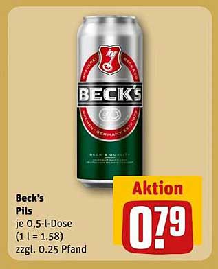 Beck's Pils 0,5l Dose - Aktionspreis