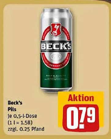 Beck's Pils je 0,5-l-Dose