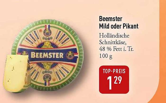 Beemster Mild oder Pikant - Holländische Schnittkäse