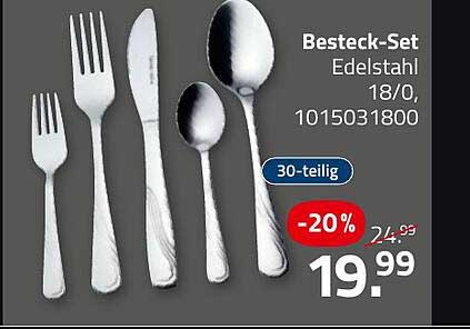 Besteck-Set Edelstahl 18/0, 30-teilig