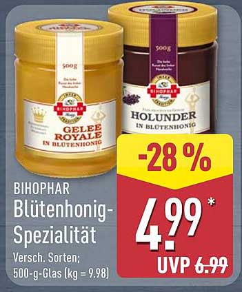 BIHOPHAR Blütenhonig-Spezialität - Gelee Royale & Holunder