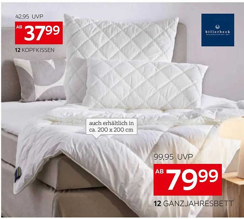 Billerbeck Kopfkissen und Ganzjahresbett im Angebot