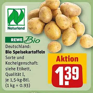 Bio Speisekartoffeln aus Deutschland - Aktion bei REWE