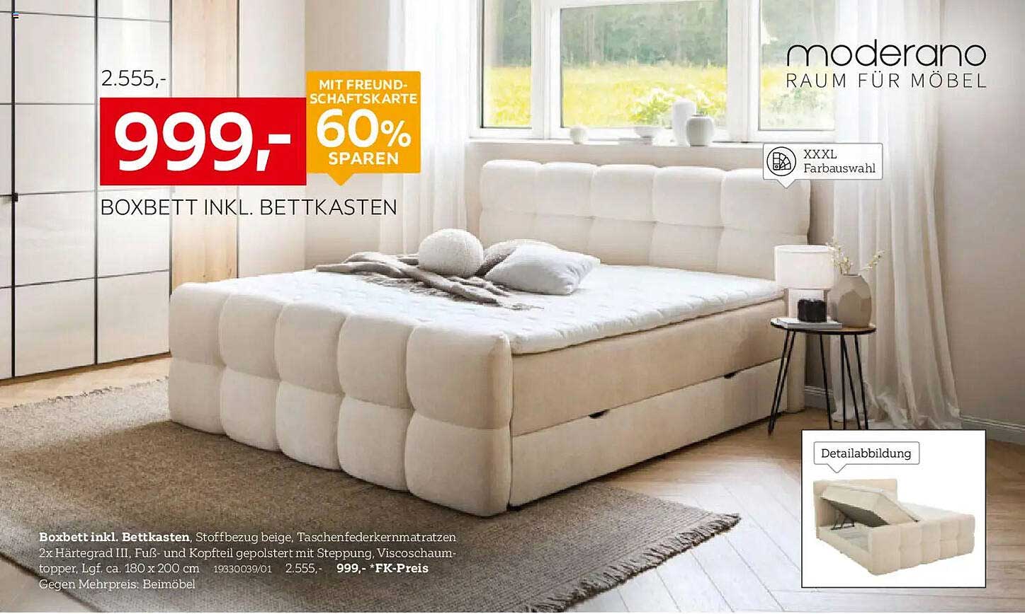 Boxbett inkl. Bettkasten