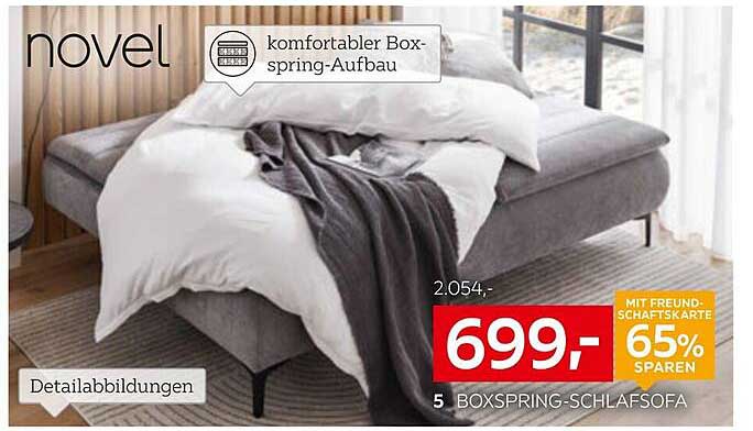BOXSPRING-SCHLAFSOFA von novel - Komfort und Stil vereint