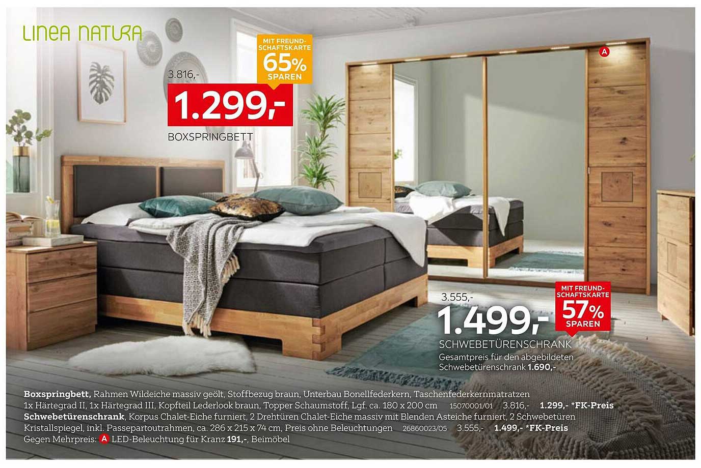 BOXSPRINGBETT und SCHWEBETÜRENSCHRANK - Traumkombination für Ihr Schlafzimmer