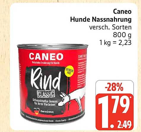 Caneo Hunde Nassnahrung - verschiedene Sorten 800 g - jetzt nur 1,79 €!