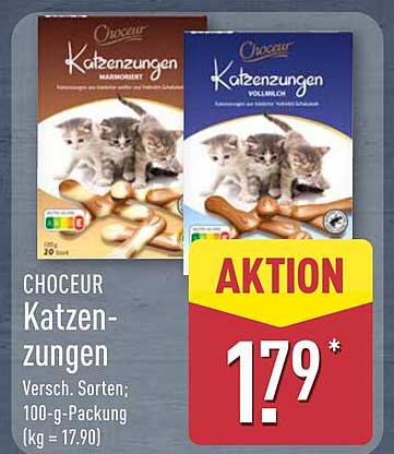 CHOCEUR Katzenzungen 100 g - Verschiedene Sorten