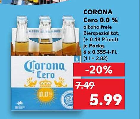 CORONA Cero 0.0 % alkoholfreie Bierspezialität