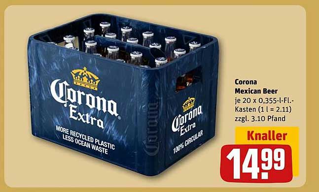 Corona Mexican Beer je 20 x 0,355-l-Fl.-Kasten