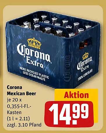 Corona Mexican Beer je 20 x 0,355-l-Flaschen Kasten