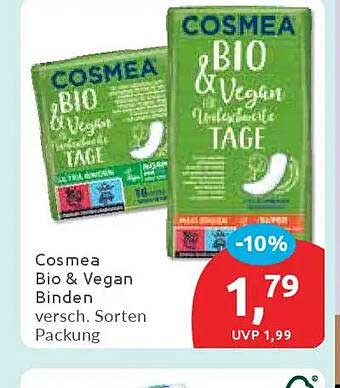 Cosmea Bio & Vegan Binden verschiedene Sorten