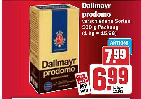 Dallmayr prodomo verschiedene Sorten 500 g Packung