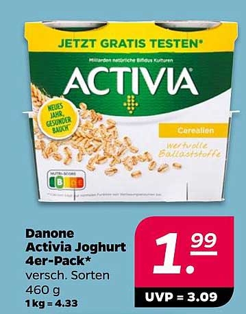 Danone Activia Joghurt 4er-Pack*