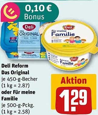 Deli Reform Das Original 450-g-Becher oder Für meine Familie 500-g-Packung