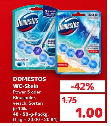 DOMESTOS WC-Stein Power 5 oder Blauspüler, verschiedene Sorten