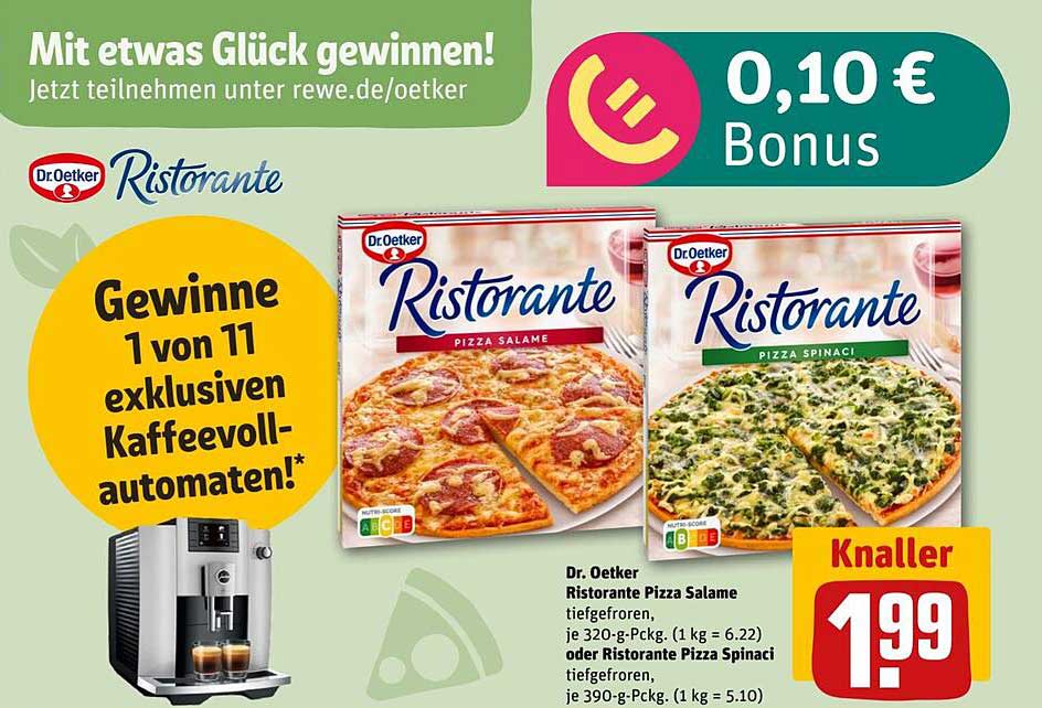 Dr. Oetker Ristorante Pizza Salame oder Pizza Spinaci – nur 1,99 €