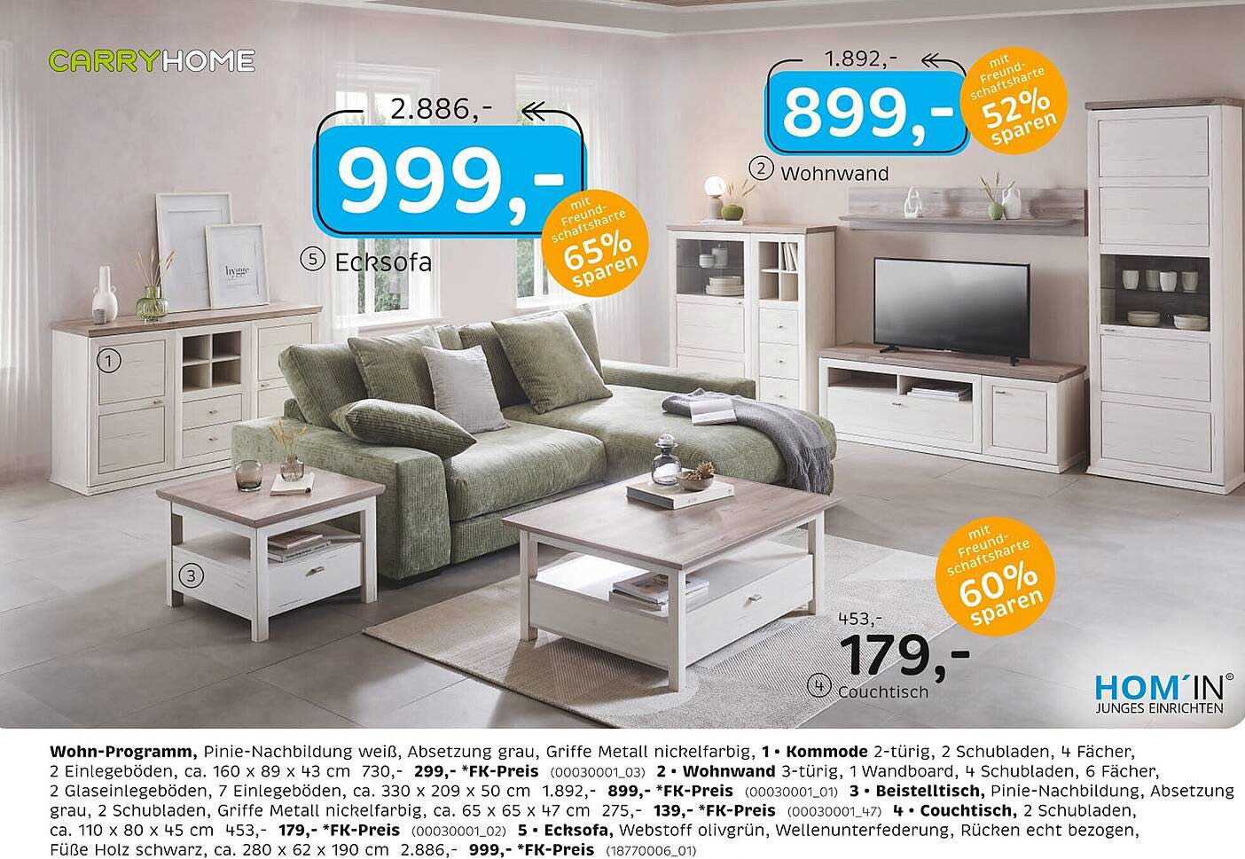 Ecksofa und Wohnwand im Set zu stark reduzierten Preisen!