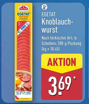 EGETAT Knoblauchwurst - Nach türkischer Art in Scheiben