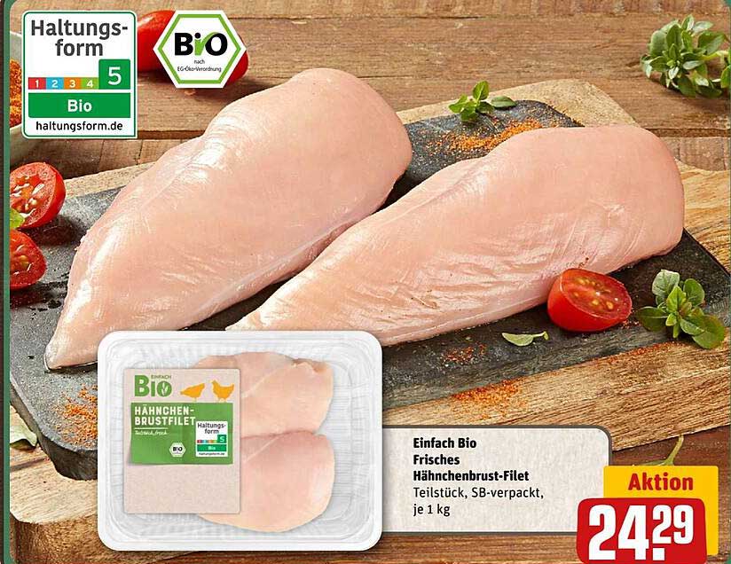 Einfach Bio Frisches Hähnchenbrust-Filet 1 kg