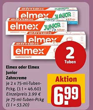 Elmex oder Elmex Junior Zahnpasta 2 Tuben