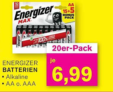 Energizer Max Batterien 20er-Pack
