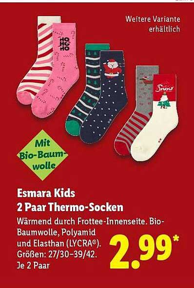 Esmara Kids 2 Paar Thermo-Socken