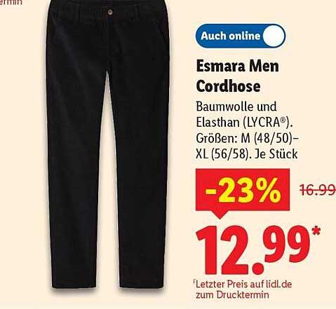 Esmara Men Cordhose - Jetzt zum Vorteilspreis!