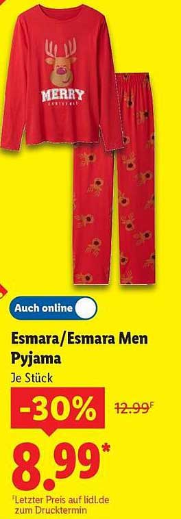 Esmara Men Pyjama - Weihnachten mit Stil