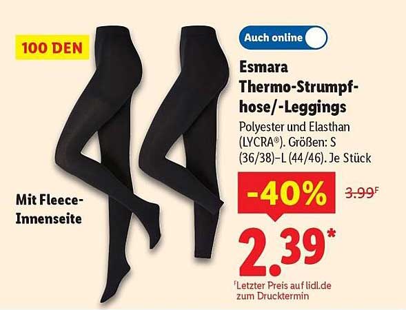Esmara Thermo-Strumpfhose/-Leggings