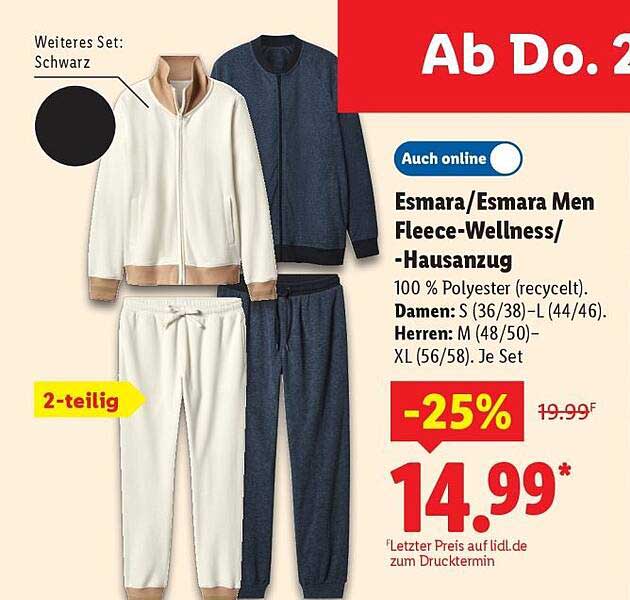 Esmara/Esmara Men Fleece-Wellness-Hausanzug