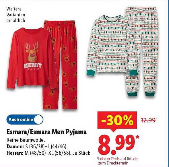 Esmara/Esmara Men Pyjama zur Winterzeit