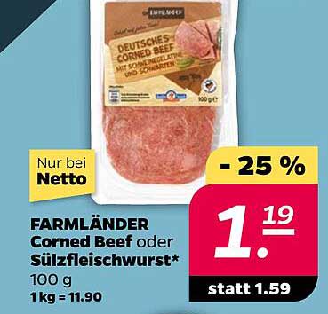 FARMLÄNDER Corned Beef oder Sülzfleischwurst