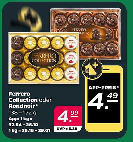 Ferrero Collection oder Rondnoir - 138 - 172 g