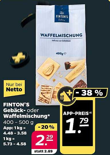 FINTON'S Gebäck- oder Waffelmischung 400 g