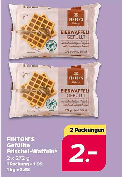 FINTON'S Gefüllte Frischei-Waffeln 2 x 272 g
