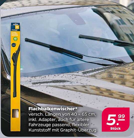 Flachbalkenwischer 40 - 65 cm, inkl. Adapter