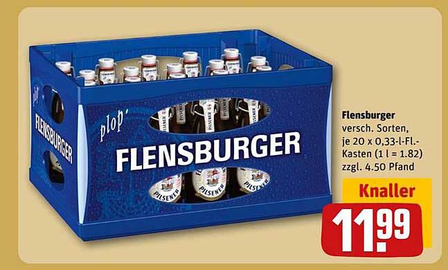 Flensburger Bier 20 x 0,33 l Kasten