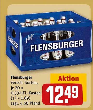Flensburger Bier Kasten 0,33 l - Aktion