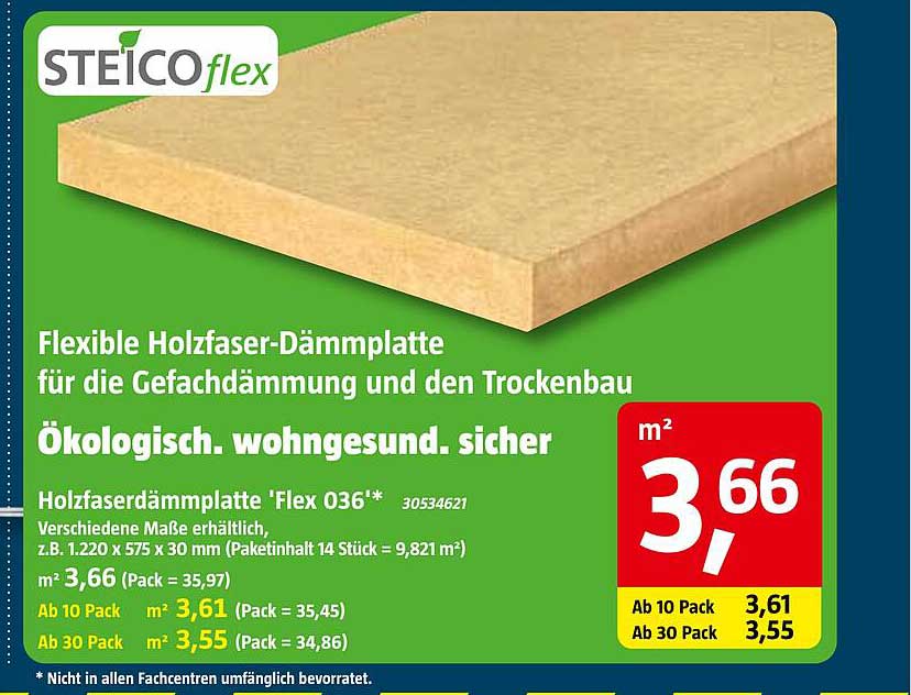Flexible Holzfaser-Dämmplatte 'Flex 036'