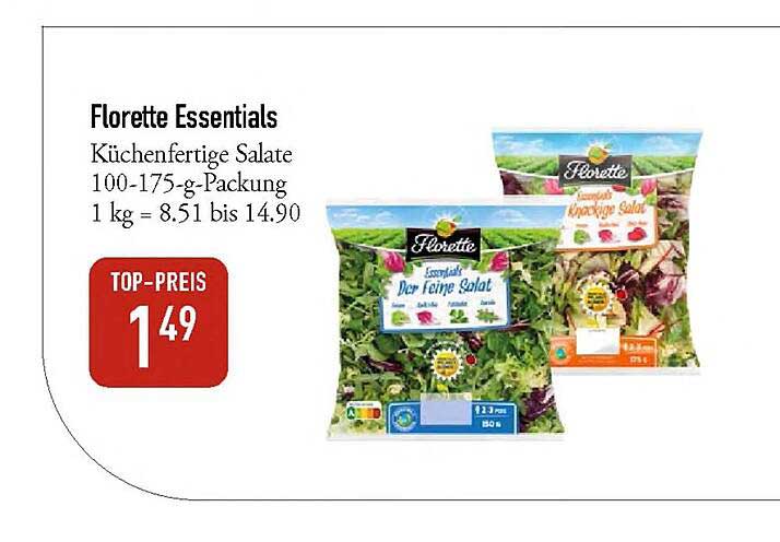 Florette Essentials Küchengemüse Salate 100-175-g-Packung