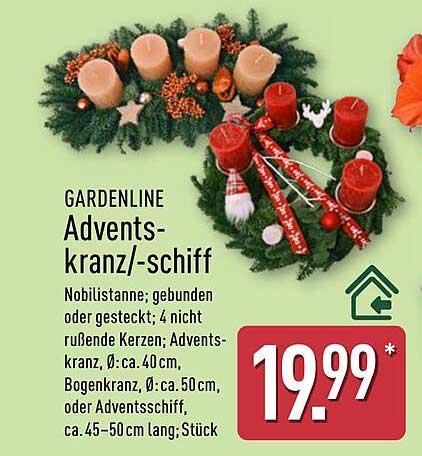 GARDENLINE Adventskranz/-schiff