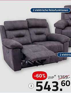 Gemütliches Sofa mit 2 elektrischen Relaxfunktionen - Jetzt stark reduziert!