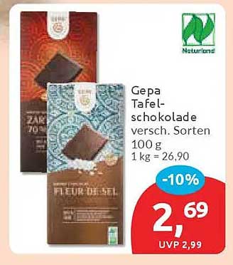 Gepa Tafelschokolade verschiedene Sorten 100 g